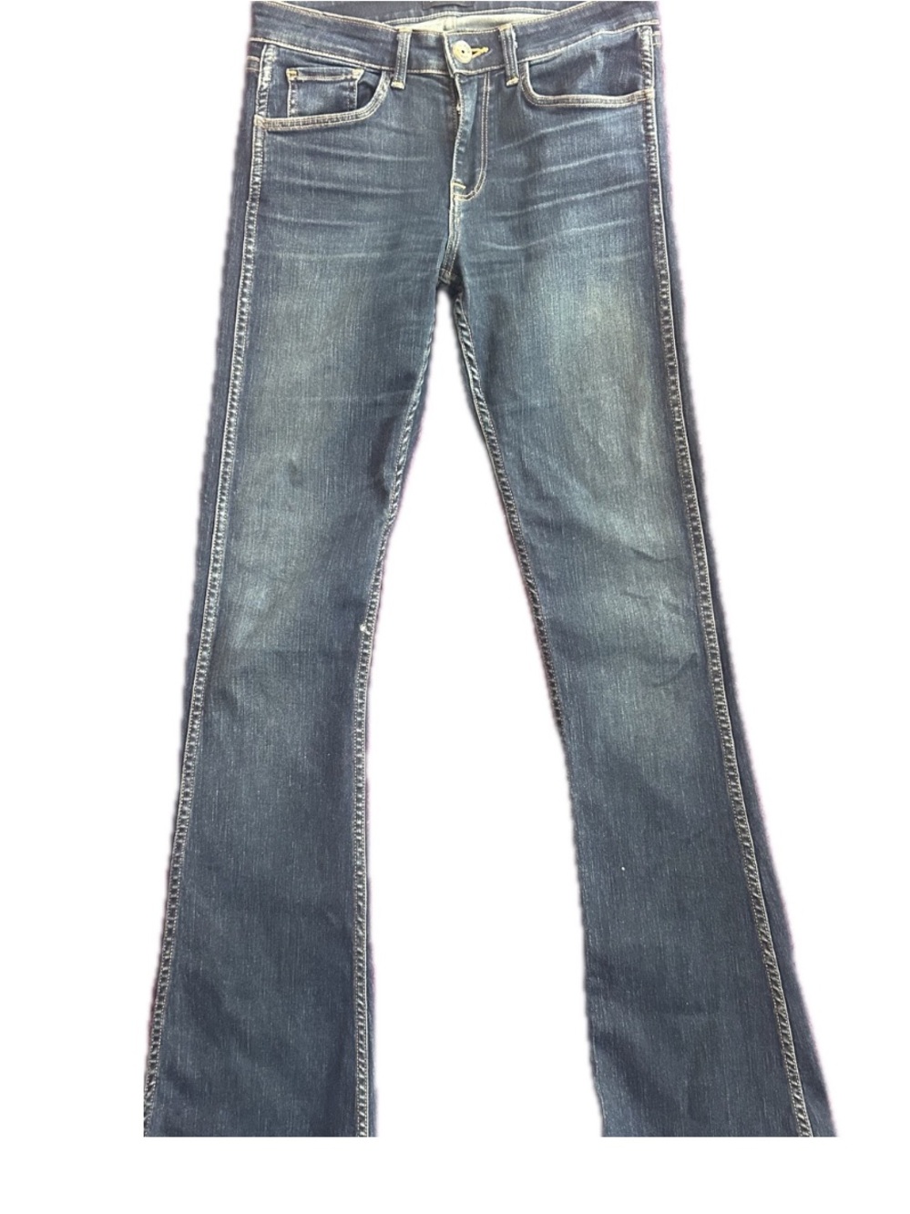 Strom Women's Faded Blue Flare Jeans